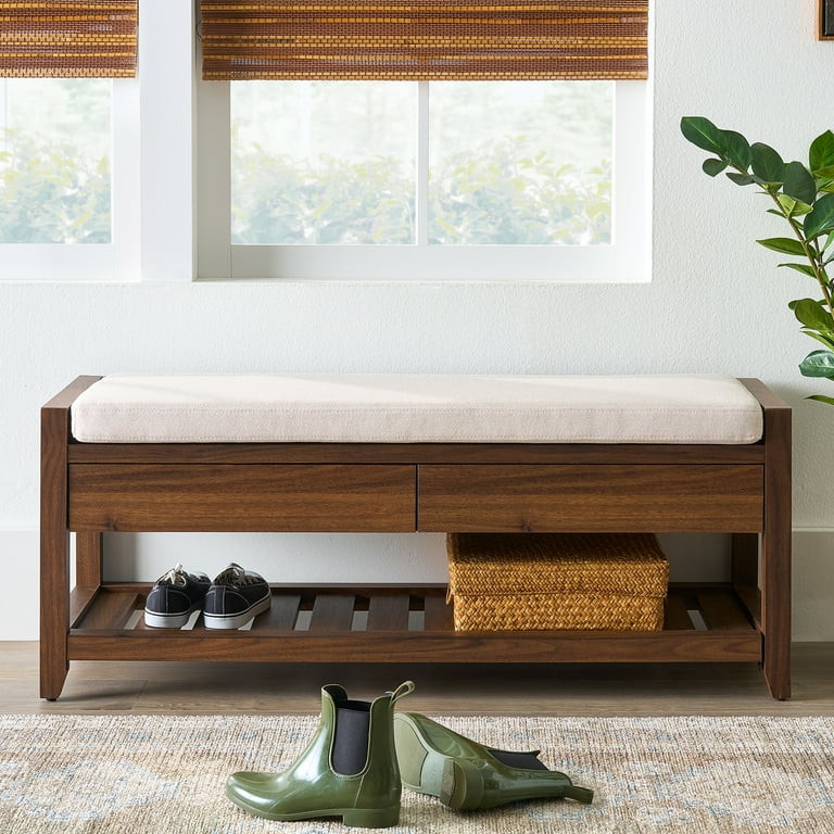 Better Homes & Gardens Reading Bench, Walnut Finish | Walmart (US)