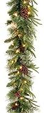 Amazon.com: National Tree Company Pre-Lit 'Feel Real' Artificial Christmas Garland, Green, Coloni... | Amazon (US)
