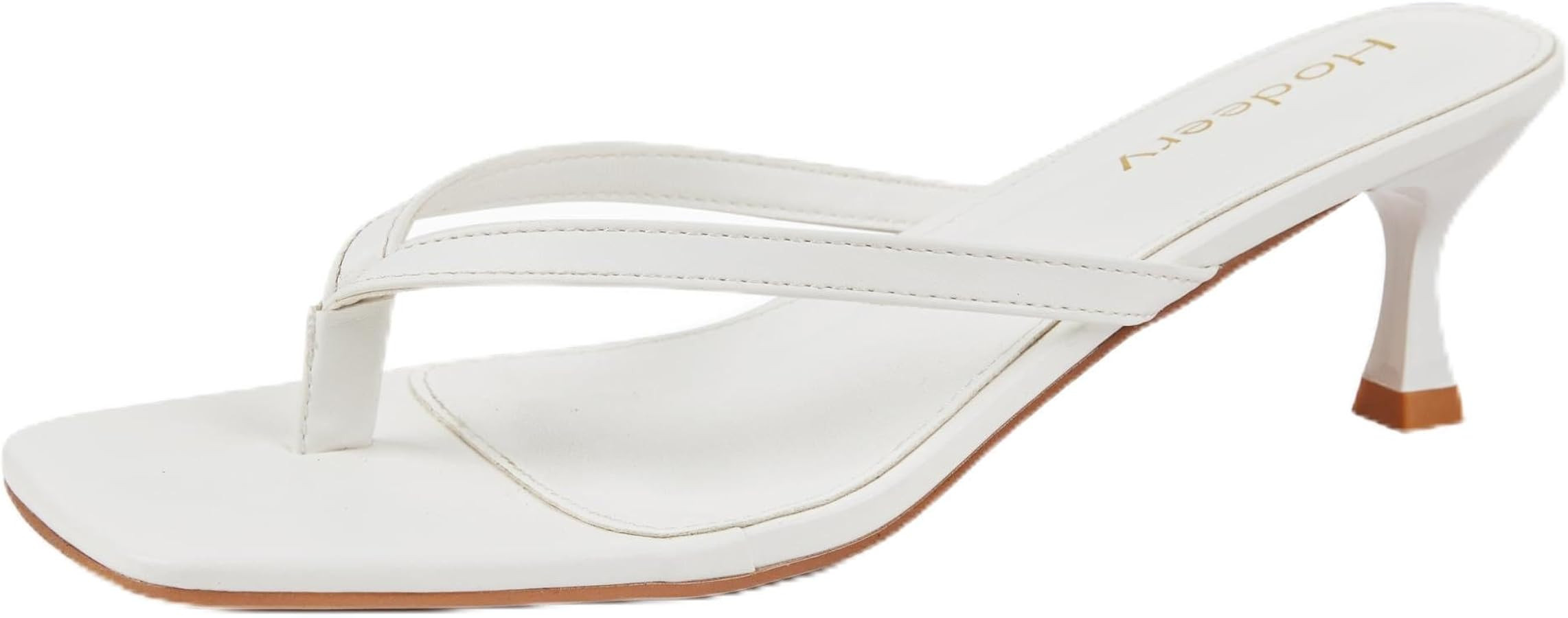 Women's Kitten Heels Thong Sandals Open Square Toe Flip Flop Low Heels 2.5 Inch Slip On Sexy Wome... | Amazon (US)