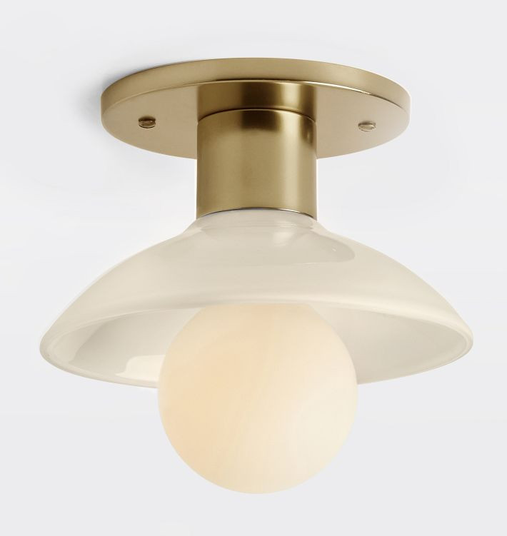 Crawford 7" Glass Flush Mount | Rejuvenation