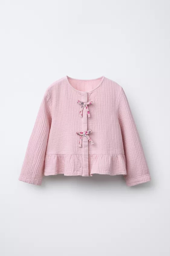 TEXTURED BOW SHIRT | Zara US