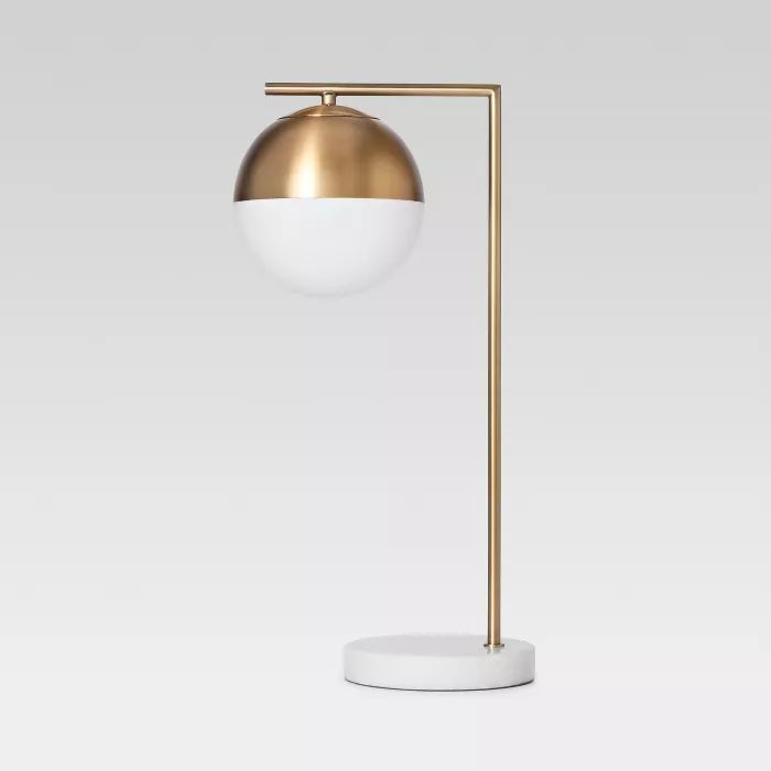 Geneva Glass Globe with Marble Base Task Lamp Brass - Project 62™ | Target