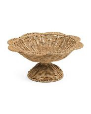 Natural Round Tray With Legs | TJ Maxx