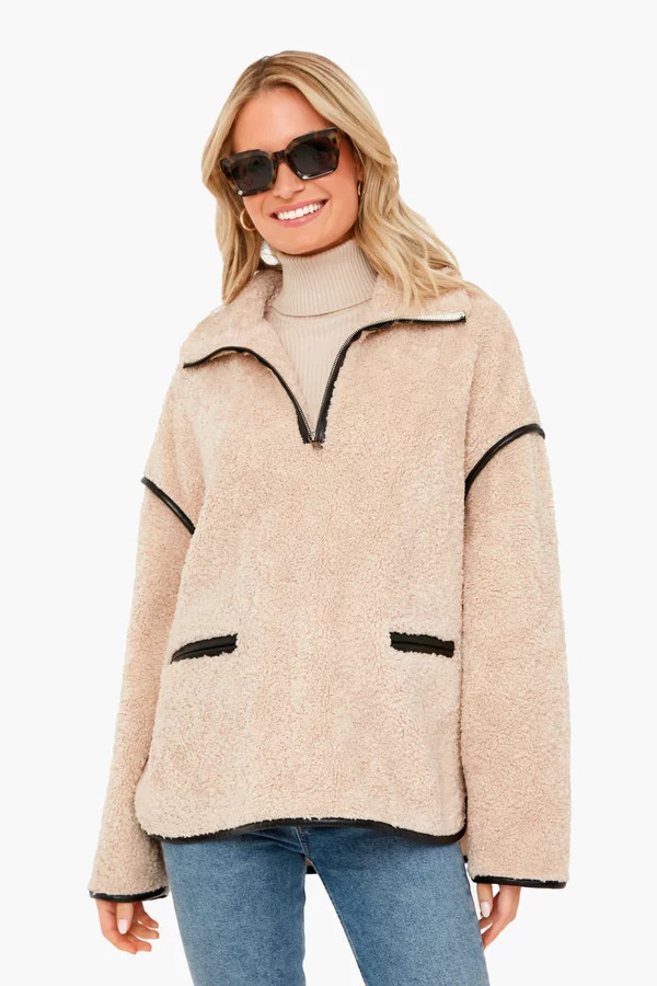 Ivory Rhodes Shearling Quarter Zip | Tuckernuck (US)