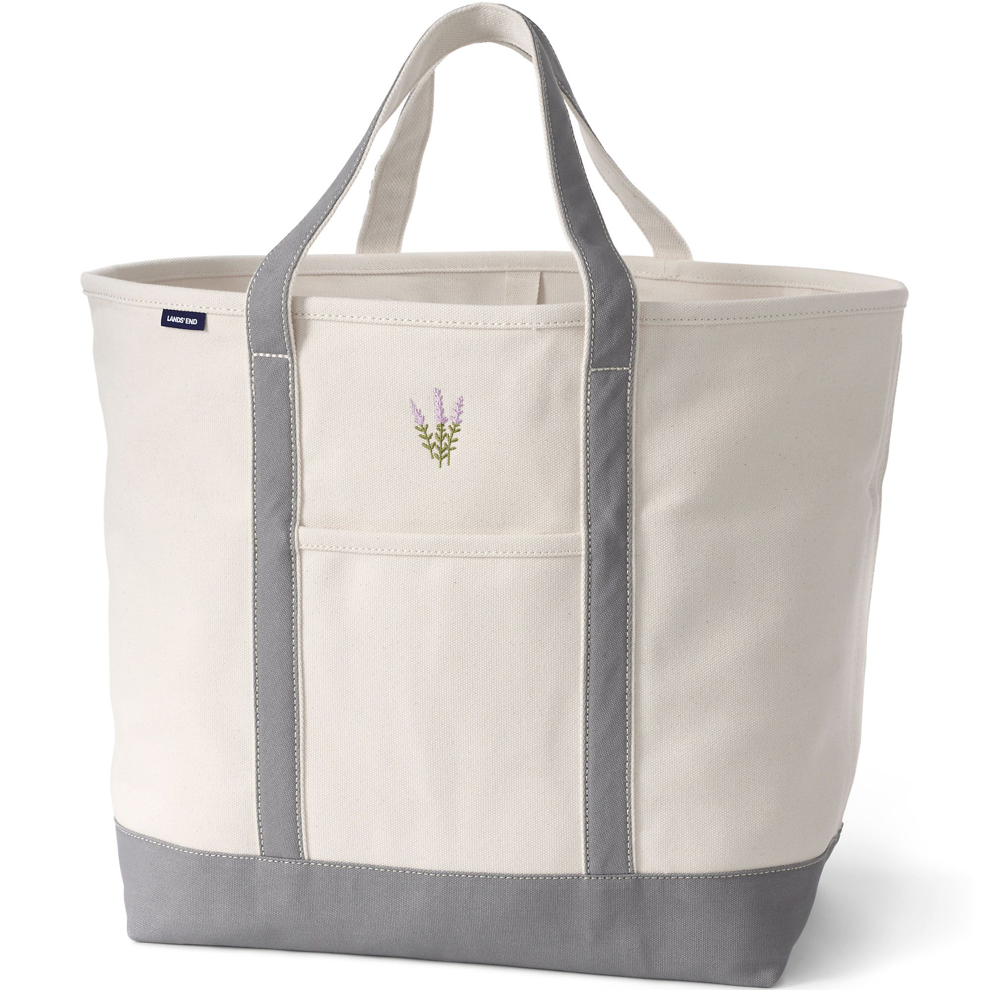 Extra Large Natural Open Top Canvas Tote Bag | Lands' End (US)