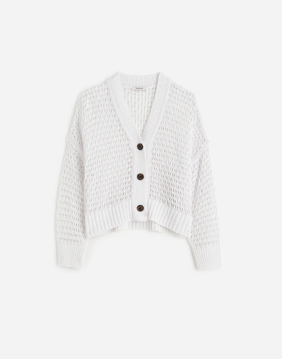 Open-Stitch V-Neck Cardigan | Madewell