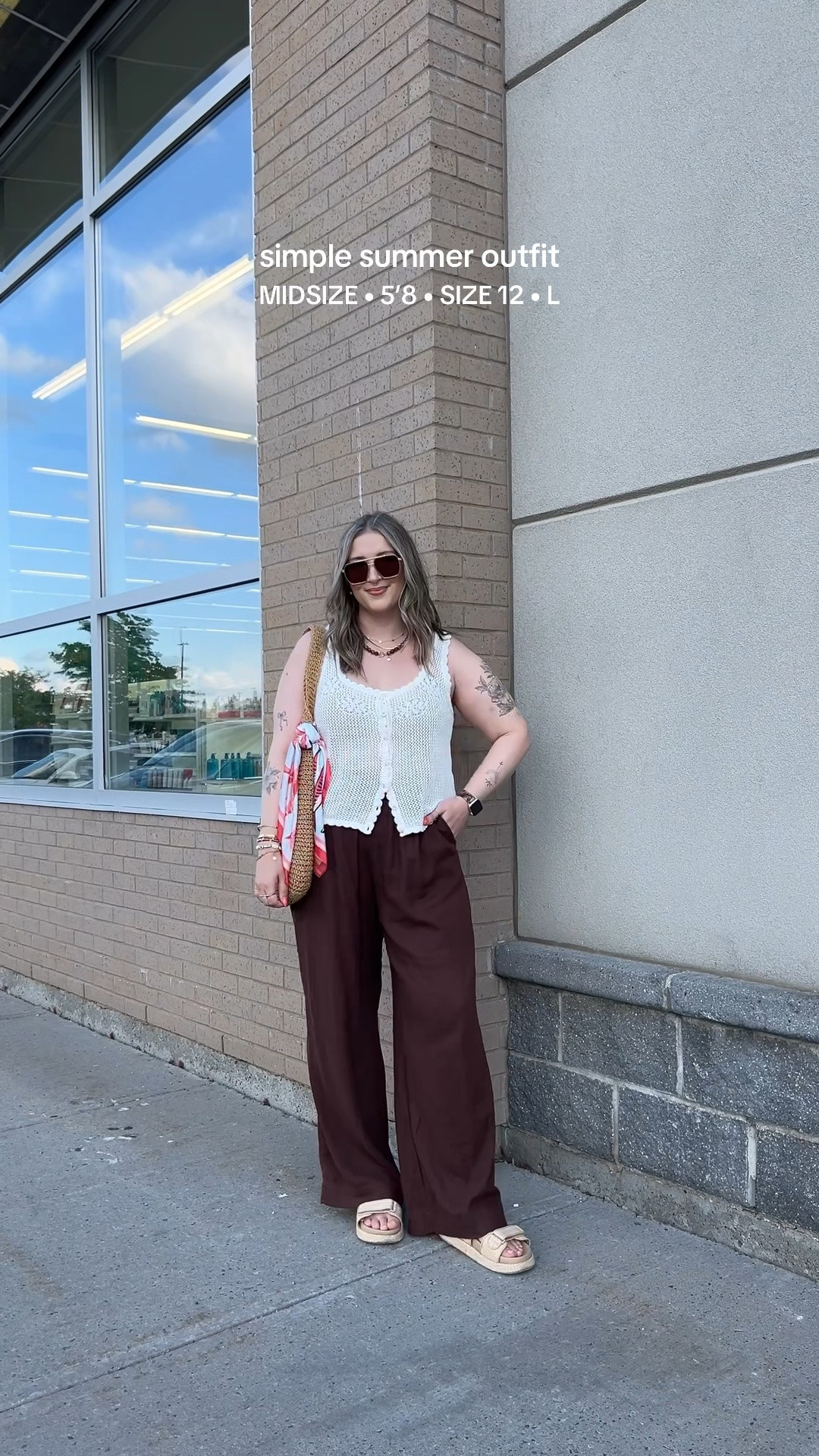 Casual summer outfit! Canadian links are under “similar products”. Wearing my usual size L in the crochet tank top, and L tall in the linen pants. Linked similar platform sandals

#LTKsummer #LTKmidsize #LTKstyletip