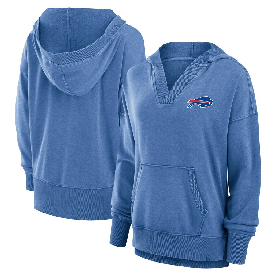 Women's Buffalo Bills  Fanatics Heather Royal Initiative Snow Wash French Terry V-Neck Pullover H... | NFL Shop