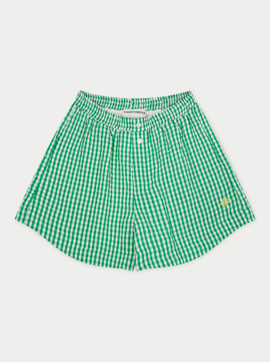 GINGHAM SHORTS - GREEN | The Couture Club