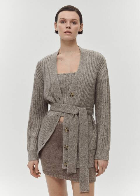 Buttoned ribbed cardigan -  Women | Mango USA | MANGO (US)