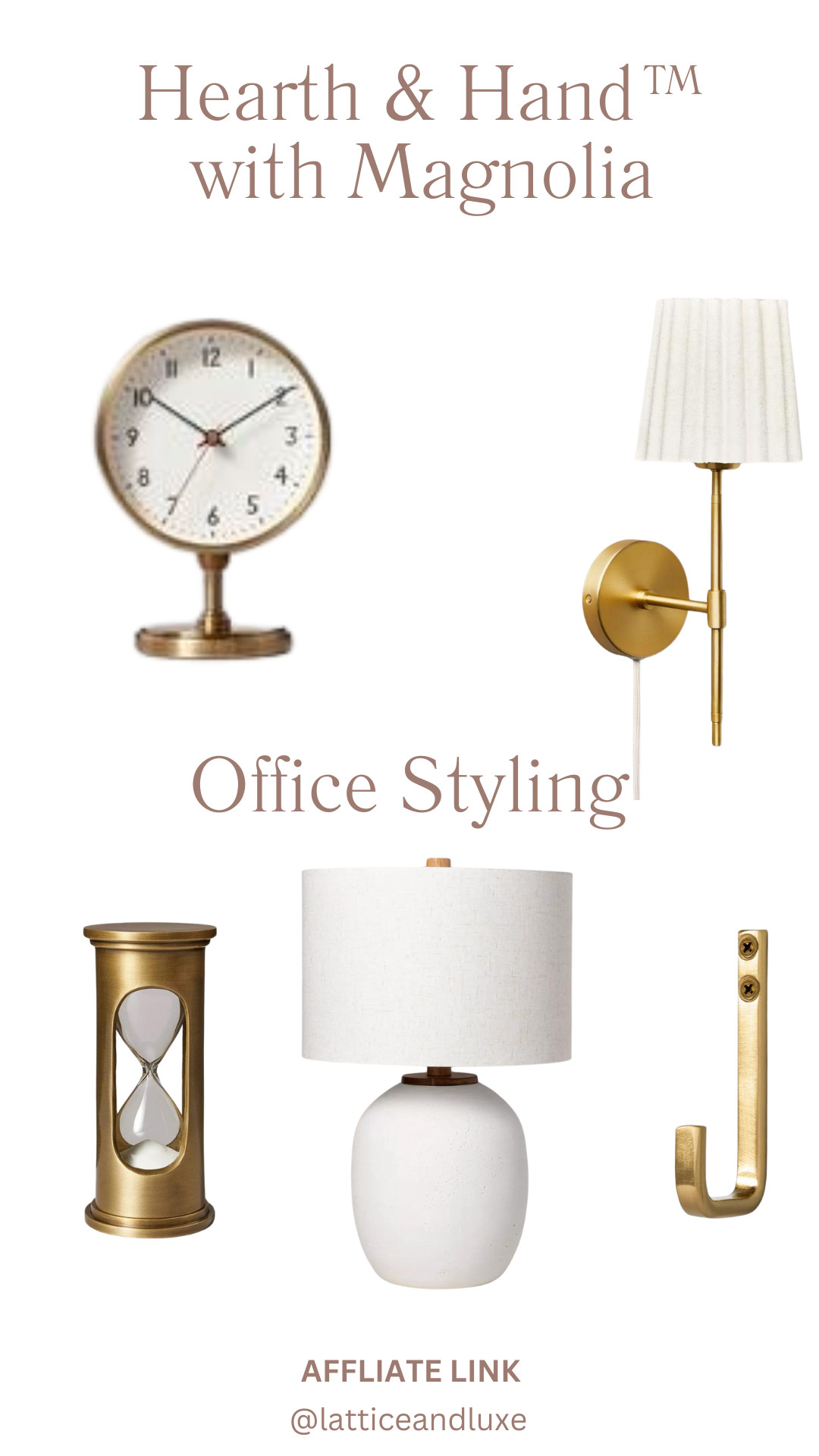 Hearth and Hand with Magnolia Target Office Styling Ideas Gold and Brass 

 #LTKHome