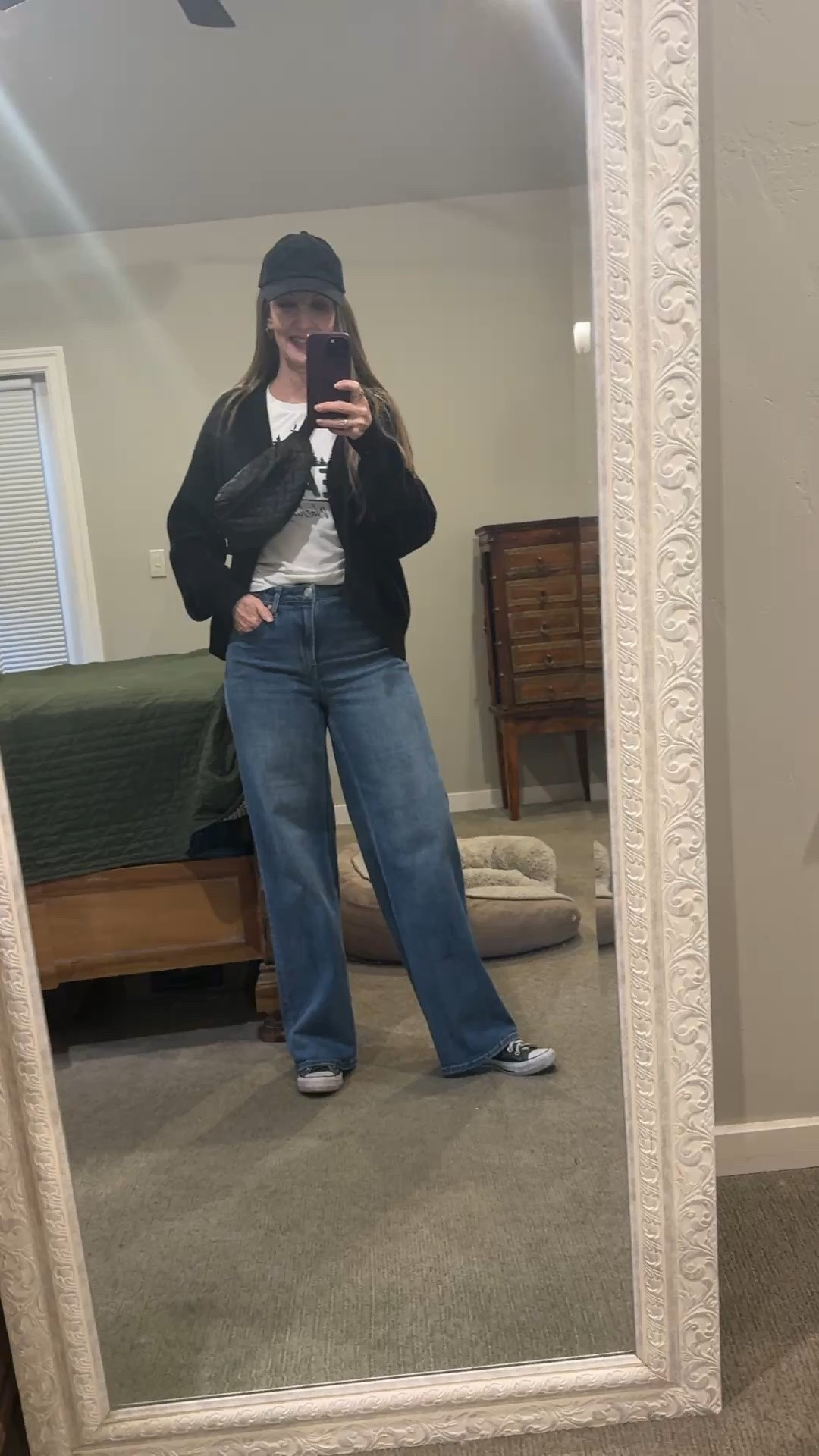 Dog the dog to coffee outfit. #casualootd #retiredlife #size10 #widelegjeans #reallife

#LTKdayinmylife #LTKOver40 #LTKMidsize