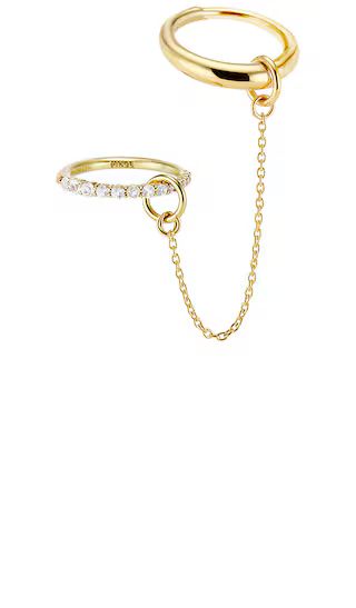 After Party Chain Rings in Gold | Revolve Clothing (Global)
