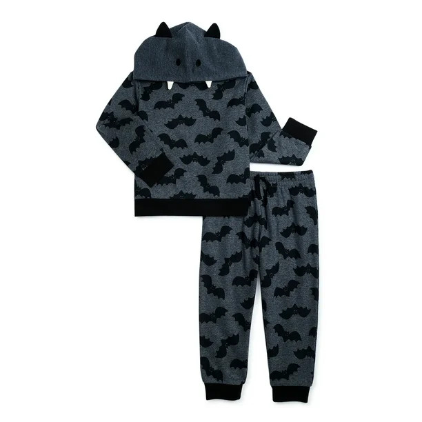 Halloween Way To Celebrate! Toddler Boy and Girl Unisex Hooded Outfit Set, 2-Piece, Sizes 2T-5T -... | Walmart (US)