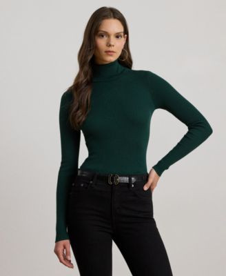 Lauren Ralph Lauren Ribbed Turtleneck Sweater, P/XS-XXL - Macy's | Macy's