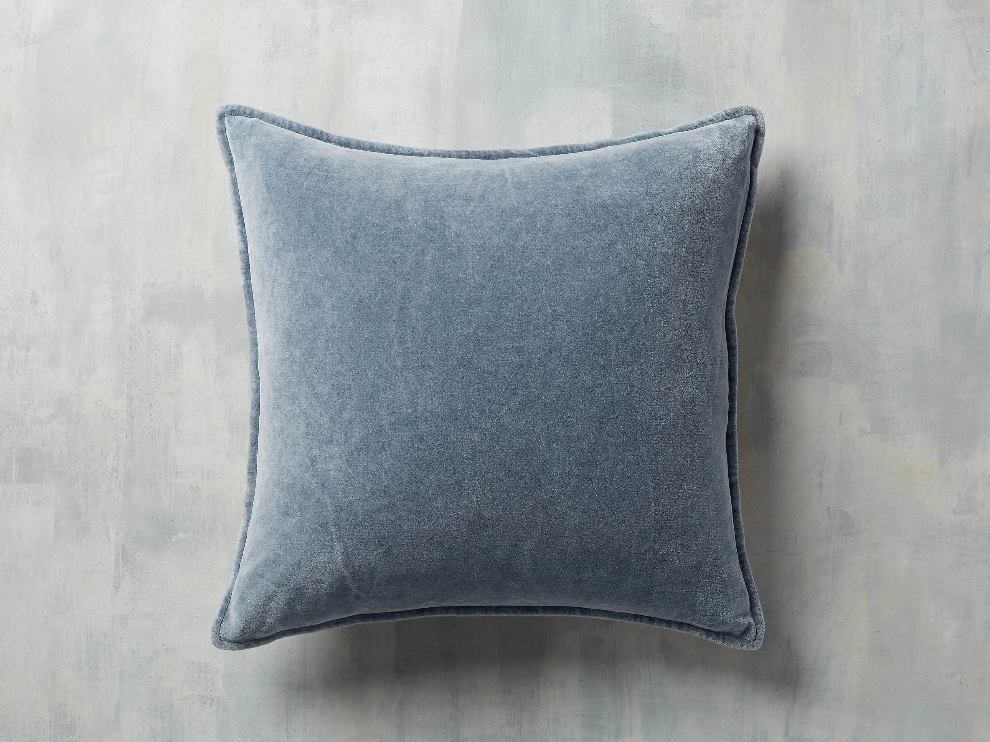 Stone Washed Velvet Square Pillow Cover | Arhaus