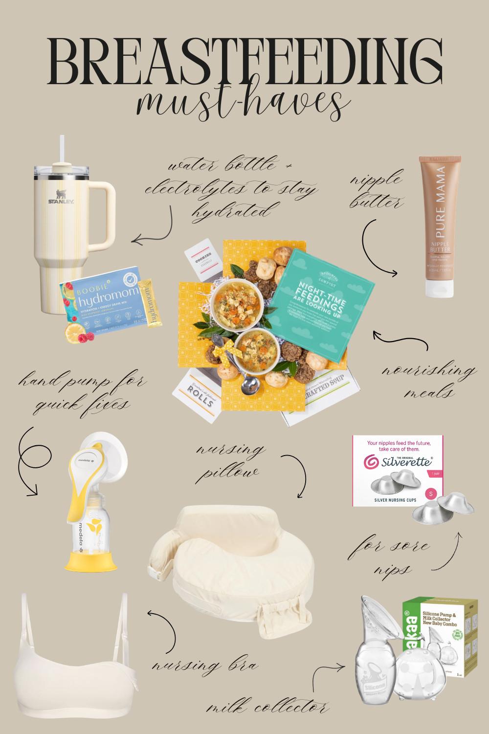 Everything you need to set yourself up for a successful breastfeeding journey 🤍 From hydration and nipple care to a nursing pillow, milk collection, and nourishing ready-made meals for those early newborn days. Hydration and nutrition matter so much when you are breastfeeding, so do not skip those! Everything linked below! #breastfeeding #breastfeedingmusthaves #nursingmom #ltkbaby #newmom #babyregistry #breastfeedingtips
 

 #LTKmomlife #LTKBaby #LTKBump