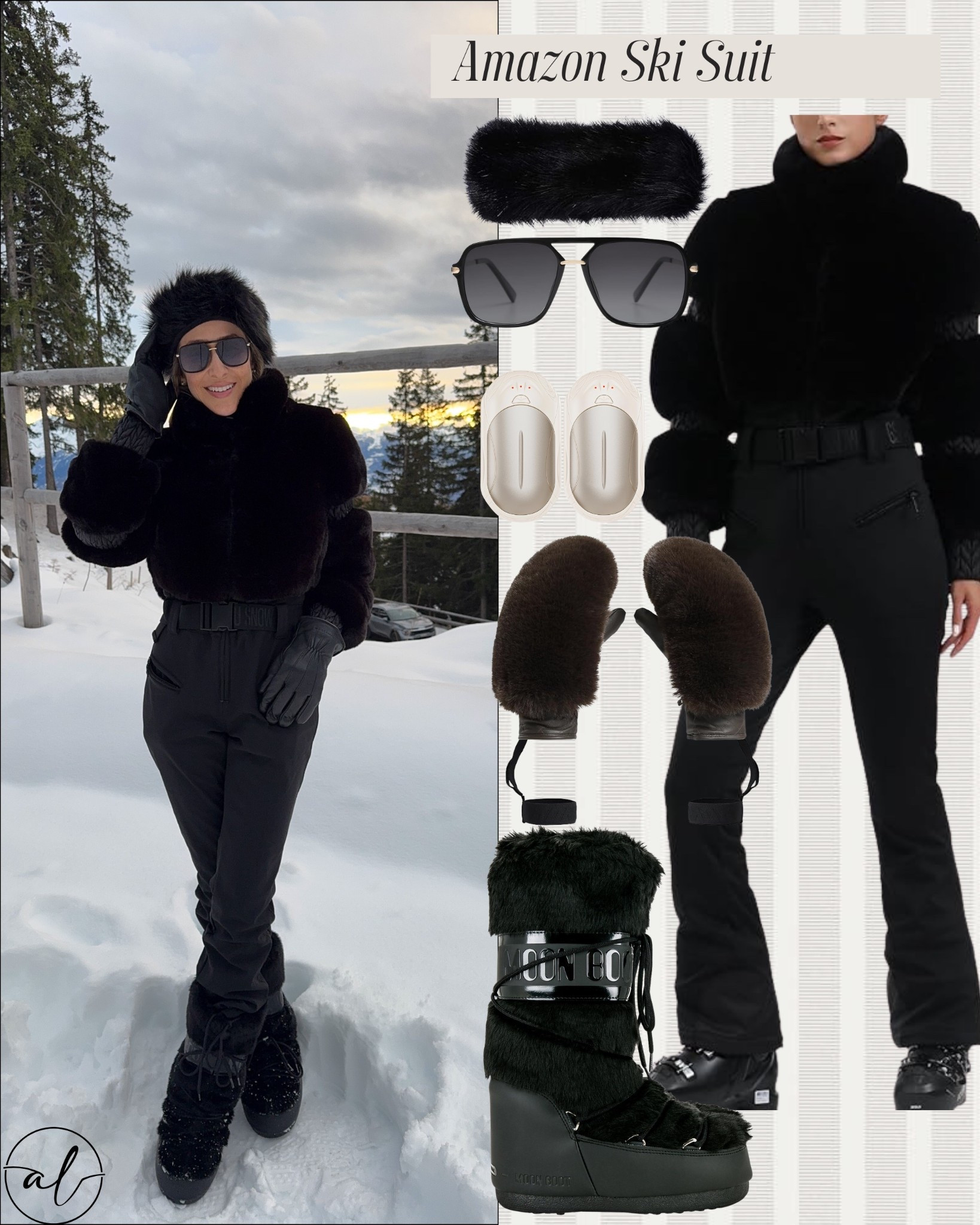 Amazon Ski Suit - Gorgeous, elegant and flattering snow / ski outfit I wore today in Switzerland. 
It’s water proof and so so good! Can’t even believe it’s from Amazon!
The thermal jumpsuit is also very flattering and so warm 
Runs tts / wearing a size small


#LTKU #LTKootd #LTKSeasonal