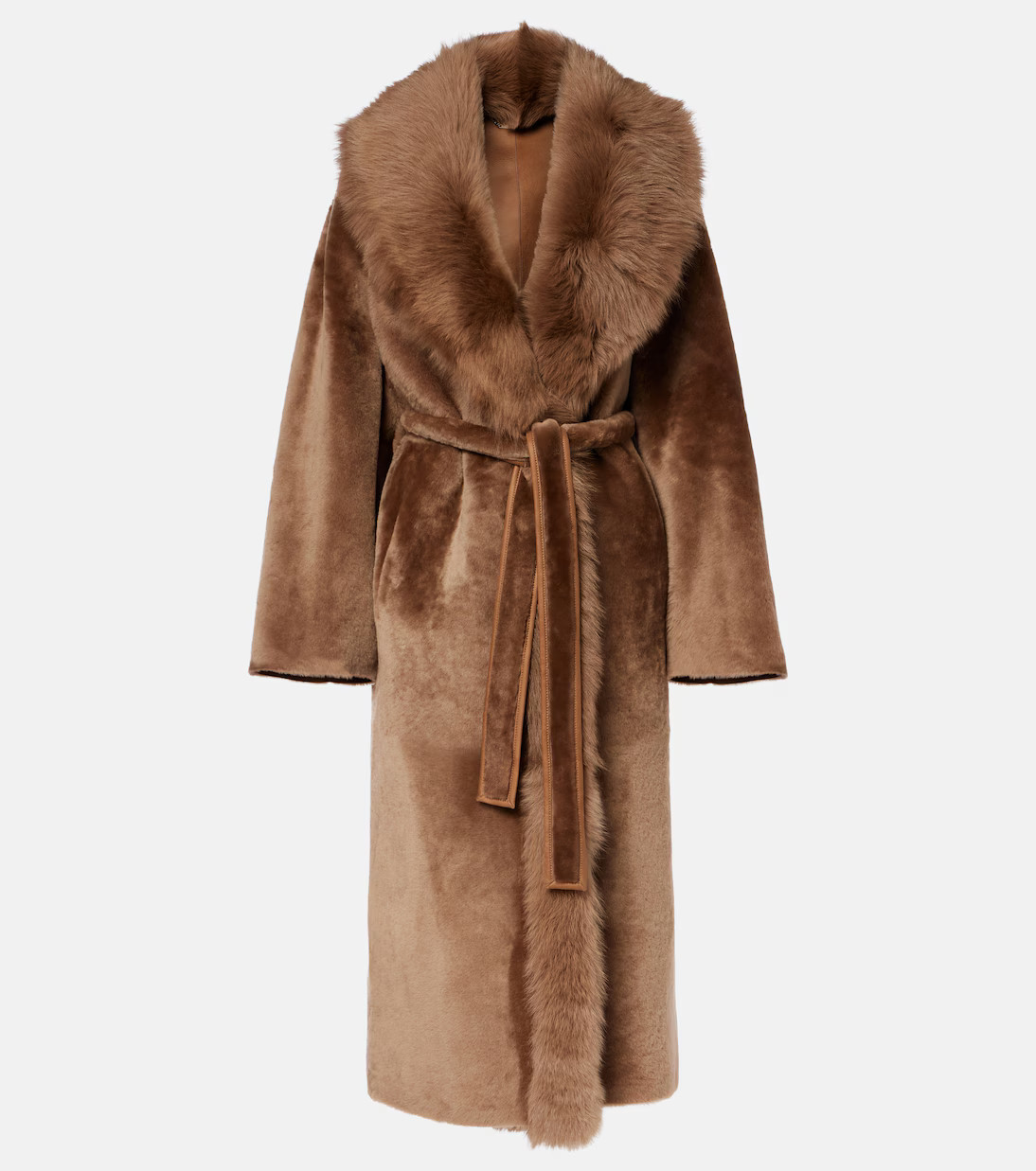 Isadora shearling wrap coat | Mytheresa (UK)