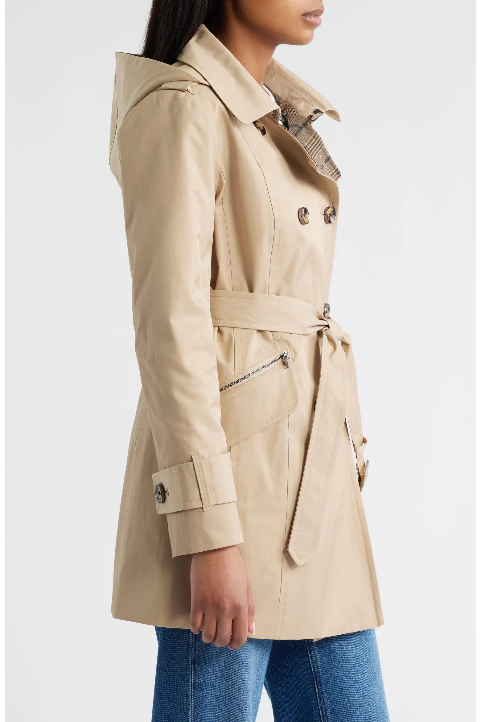 Double Breasted Trench Raincoat (Women) | Nordstrom | Nordstrom