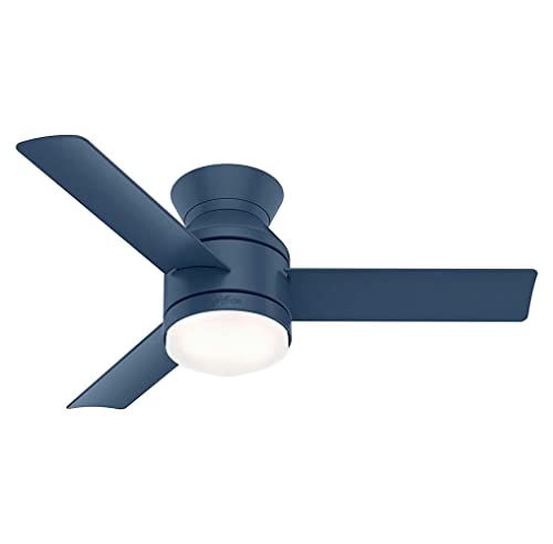 Hunter Dublin Low Profile Indoor Ceiling Fan with LED Light and Remote Control, 44", Indigo Blue | Amazon (US)