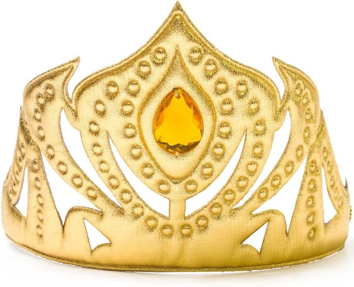 Little Adventures Soft Gold Alpine Princess Crown with Pendant Dress Up Costume Accessory | Amazon (US)
