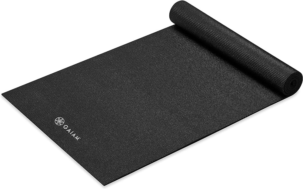 Gaiam Yoga Mat - Premium 5mm Solid Thick Non Slip Exercise & Fitness Mat for All Types of Yoga, P... | Amazon (US)