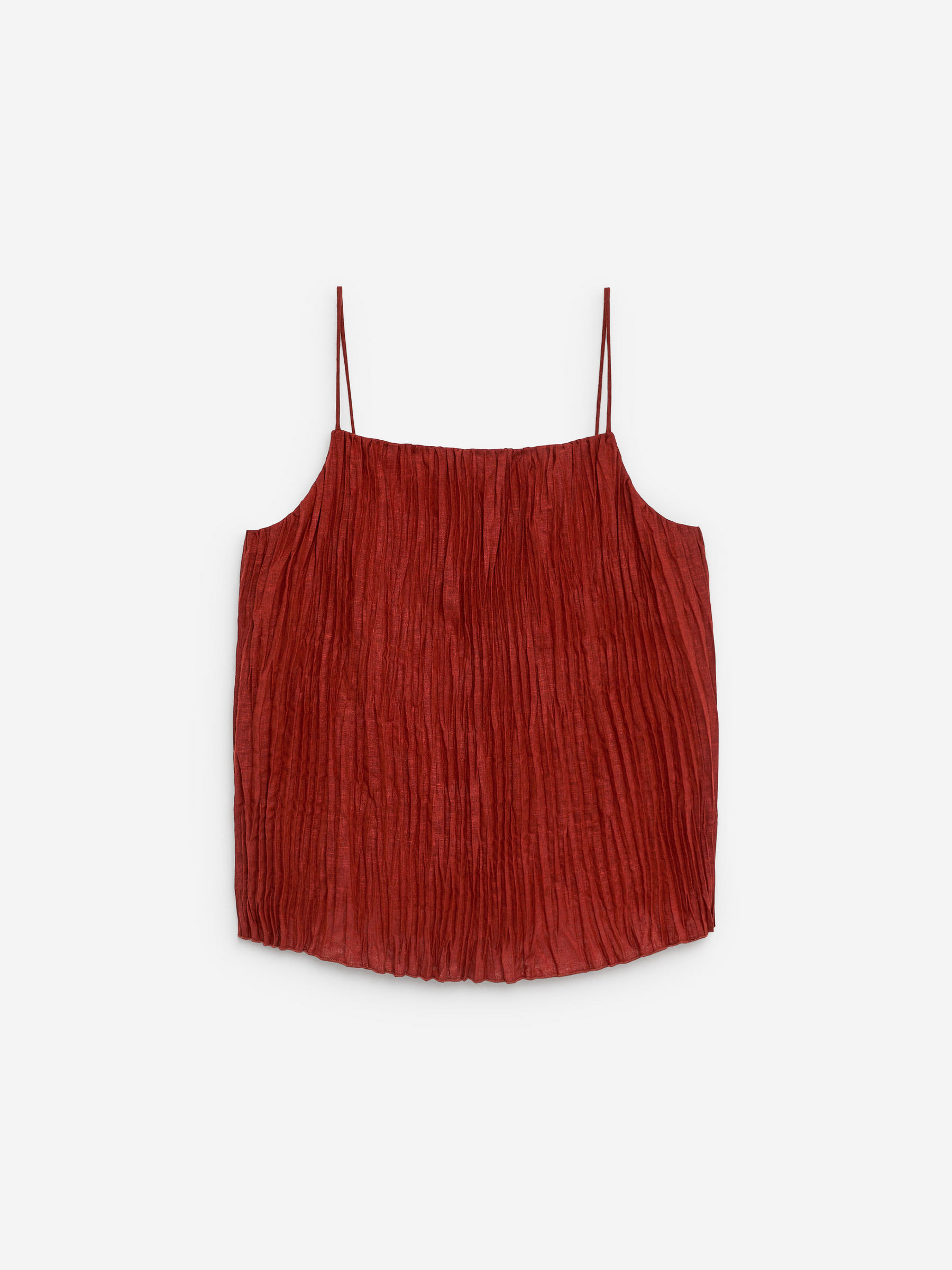 Crinkled Strap Top – Rust – Women – ARKET GB | Arket UK