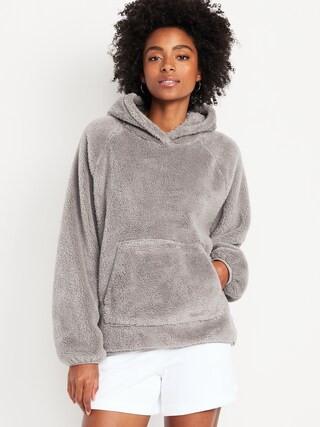 Oversized Sherpa Pullover Hoodie | Old Navy (US)