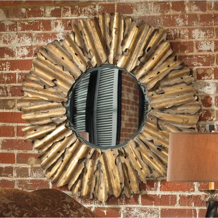 Perine Sunburst Metal Wall Mirror | Wayfair Professional