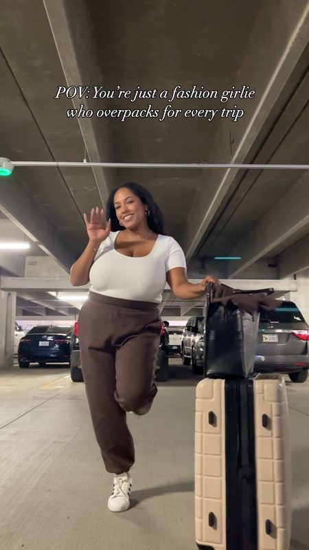 If it’s a matching set, it’s definitely a travel outfit especially going through the airport. I love this matching set from Abercrombie. I wear it all the time. The top is an extra large and the bottoms are large.

#LTKtravel #LTKstyletip #LTKmidsize