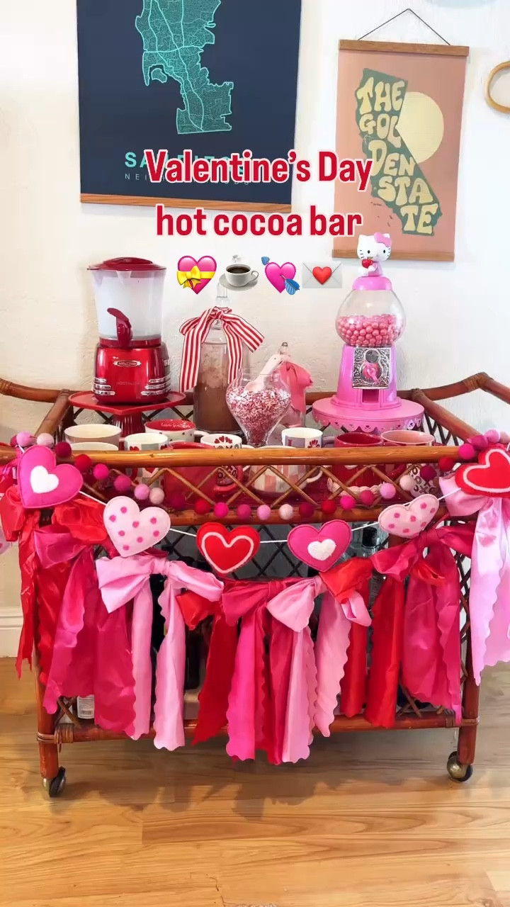 one of my favorite Reels from last year so let’s do it again 💖 easy Valentine’s Day bar cart perfect for your Galentine’s party or kiddos - trust me, everyone will love 💘 so festive and FUN! 

who’s coming over for a cup?! LMK below 💖 

Galentine’s party ideas, Galentine’s decor, Valentine’s Day decorations, home decor, Valentine’s Day home decor, Valentine’s Day style, hot cocoa bar, hot chocolate bar, mom decor, target home style, Amazon home style, home goods Valentine’s Day, TJ maxx haul, home goods haul

#LTKSeasonal #LTKKids #LTKHome