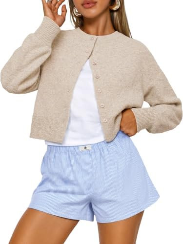 Trendy Queen Cropped Cardigan Sweaters for Women Y2k Fall Fashion Clothes 2026 | Amazon (US)