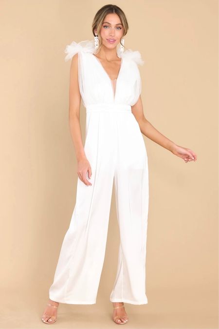 For the bride to be! White tulle jumpsuit 

#LTKunder100 #LTKwedding #LTKstyletip