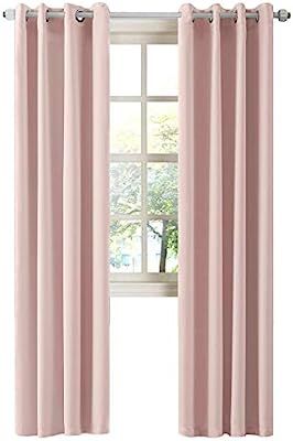 LA PALMA Thermal Insulated Blackout Darkening Grommet Living Room Curtains Window Drapes for Bedr... | Amazon (US)