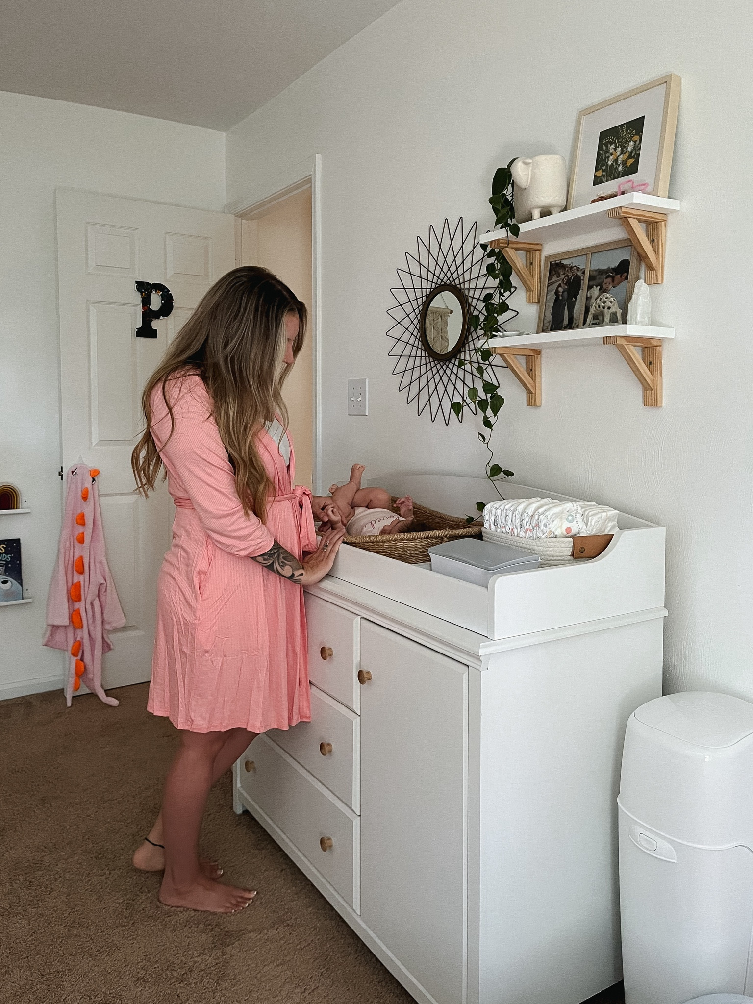 Can you tell I miss the newborn stage right now? 🙊 My babies are growing up way too fast! [Maternity robe by Motherbee Maternity]

Newborn nursery, Changing table, Nursery essentials, Baby gear essentials, Baby registry must-haves, Nursery decor, Nursery organization, New mom

#LTKfamily #LTKbaby #LTKhome