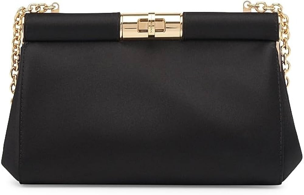 Amazon.com: Dolce&Gabbana, Marlene Satin Shoulder Bag, Black : Amazon Luxury | Amazon (US)