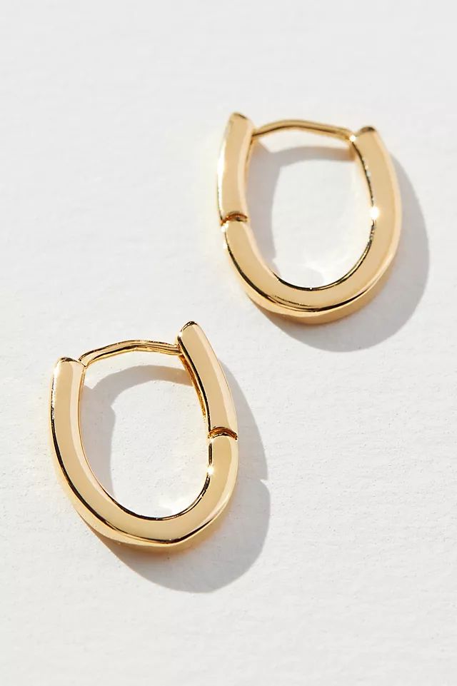 Delicate Oval Hoop Earrings | Anthropologie (US)