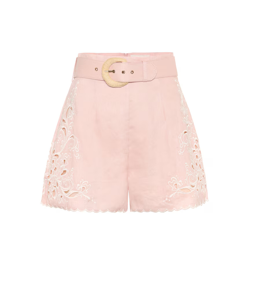 Freja embroidered linen shorts | Mytheresa (US/CA)
