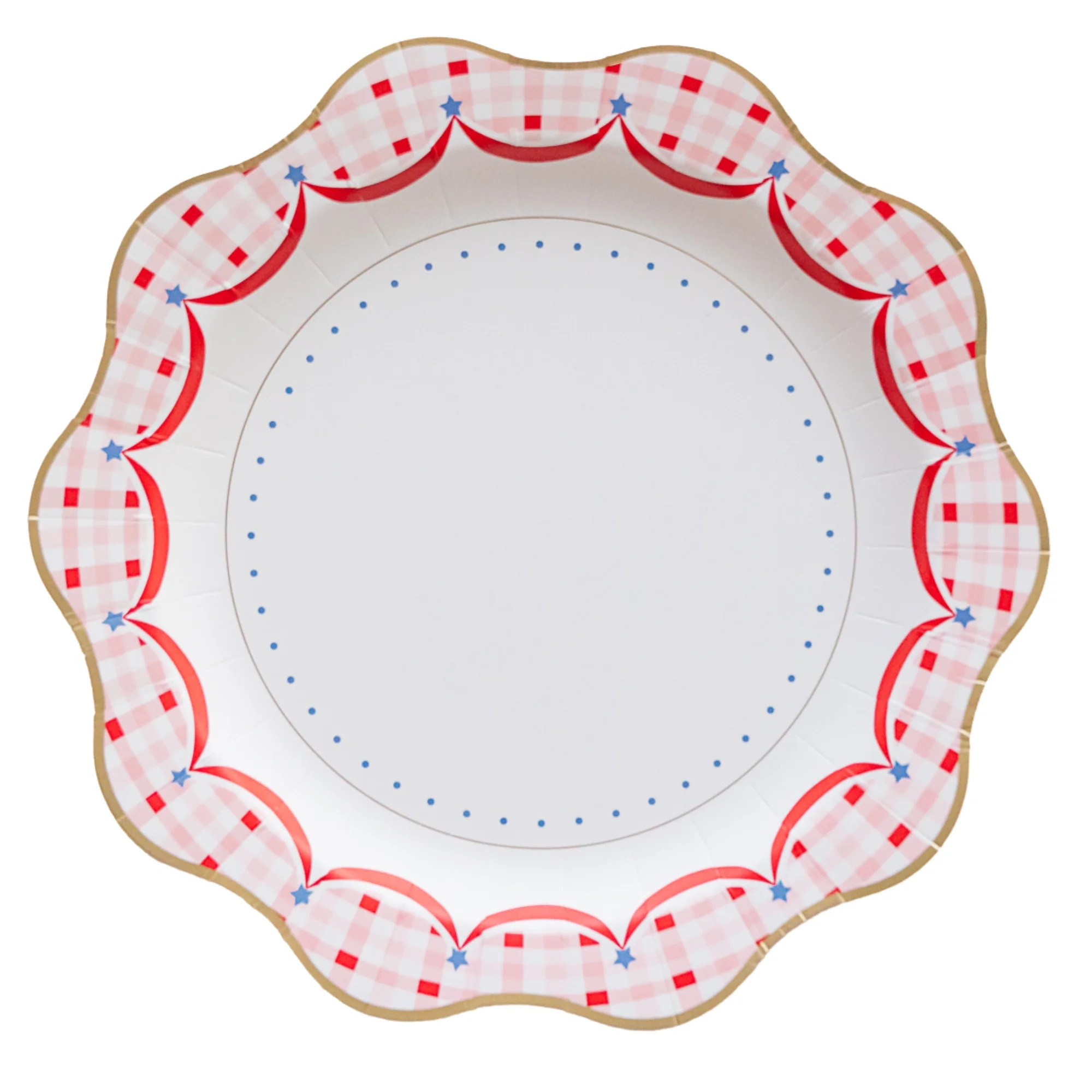 RED GINGHAM 4TH OF JULY DINNER PLATES | Walmart (US)