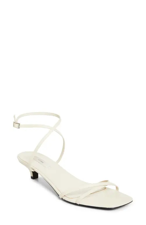 TOTEME Crossover Kitten Heel Sandal in Off-White at Nordstrom, Size 11Us | Nordstrom