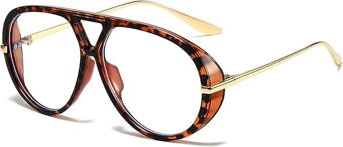 Trendy Oversized Aviator Sunglasses for Women Men Retro Big Round Shield Sun Glasses Vintage Shad... | Amazon (US)