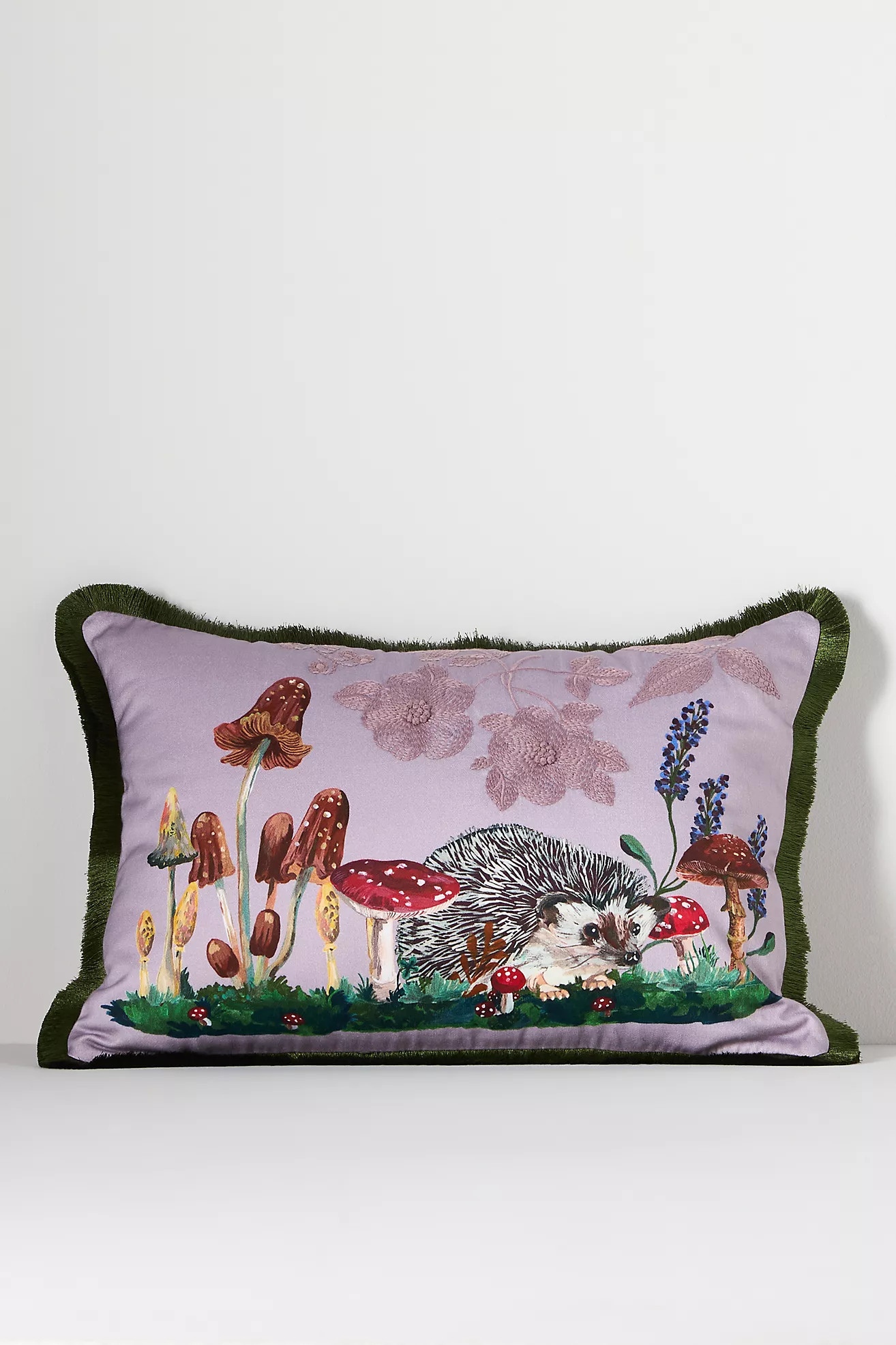 Nathalie Lete Marais Embroidered Sateen Pillow | Anthropologie (US)