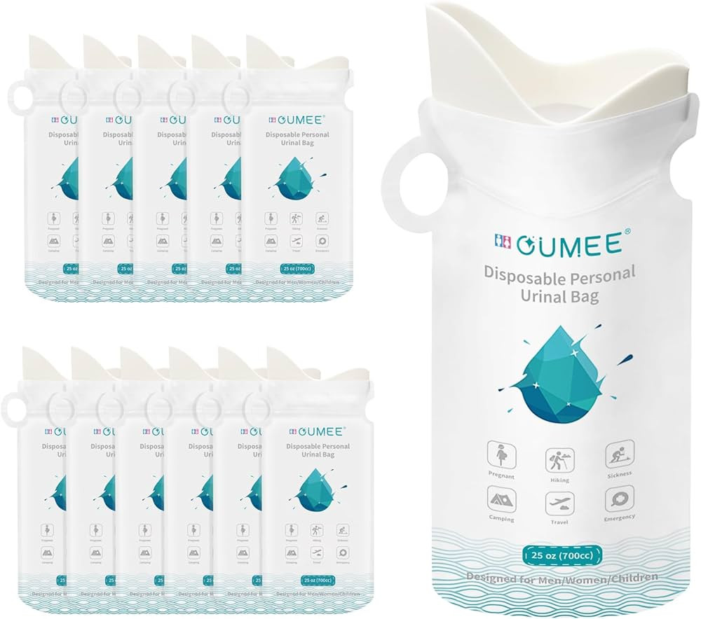 OUMEE 8/12/20/24/28 Pcs Emergency Disposable Urinal Bags, 700ML Camping Pee Bags Unisex Urine Bag... | Amazon (US)