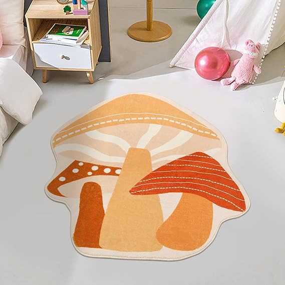 Chaelilife Mushroom Kids Rug for Bedroom, 2.8' x 3' Non-Slip Nursery Area Rugs for Playroom, Extr... | Amazon (US)