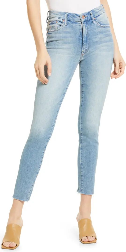 MOTHER The Looker High Waist Frayed Ankle Skinny Jeans | Nordstrom | Nordstrom