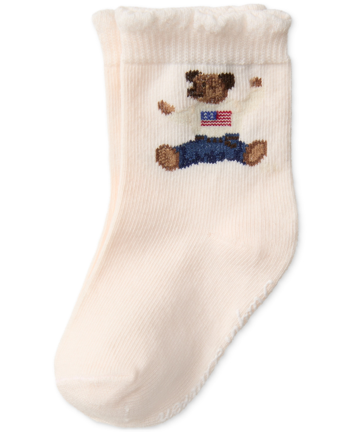 Polo Ralph Lauren Baby Girls Sitting Bear Socks - Light Pink | Macy's