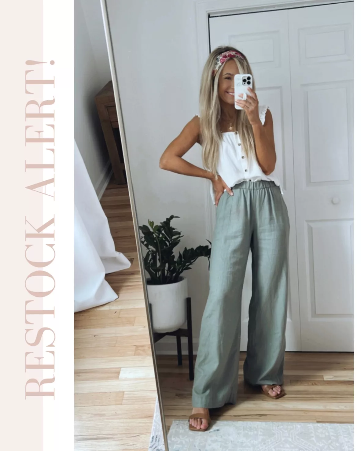 Wide Leg Pull-On Linen Blend Pants curated on LTK