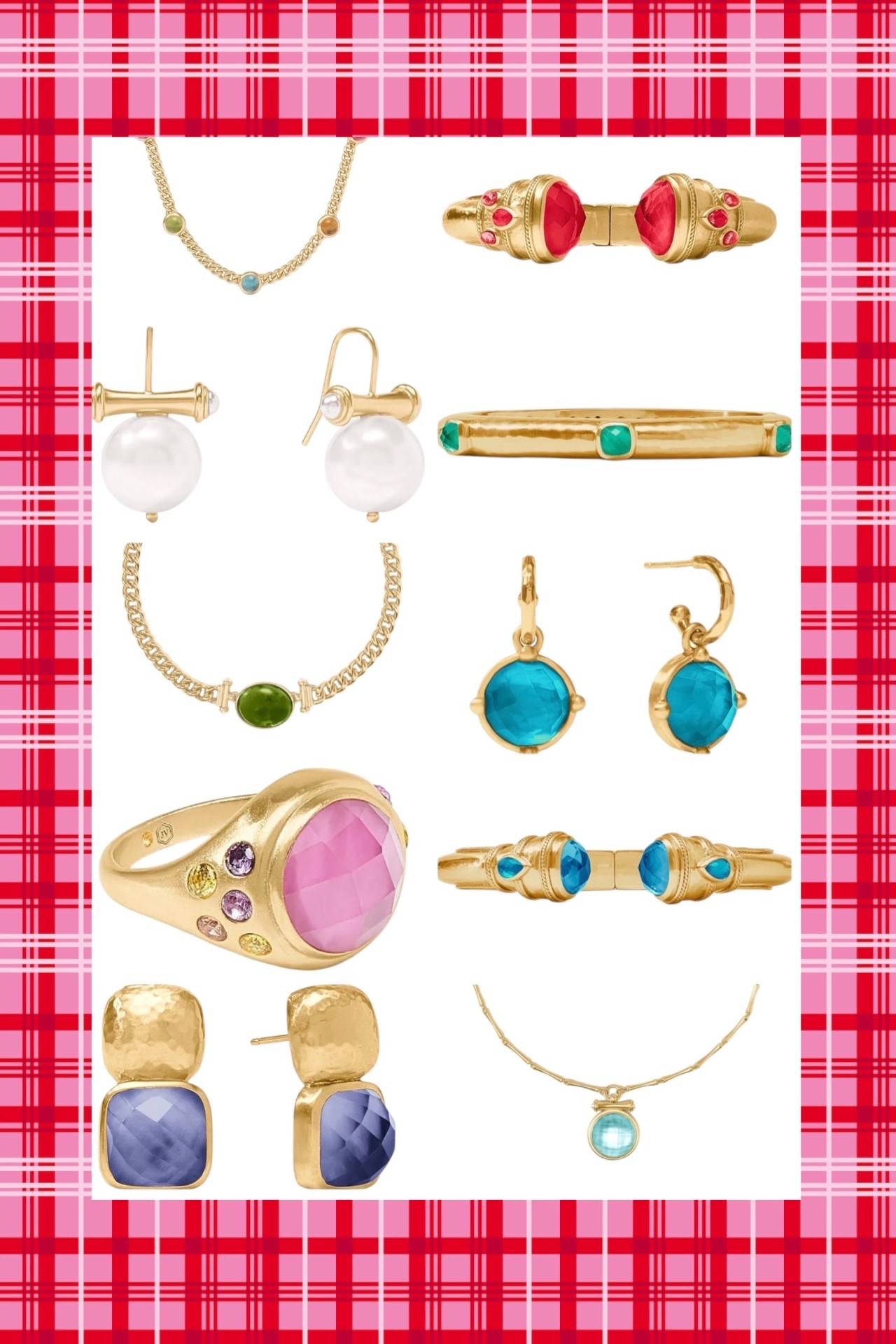 Colorful Julie Vos Jewelry Edit ✨💎

A vibrant mix of Julie Vos favorites that instantly elevate any outfit 🤍 From bold gemstone cuffs and statement rings to classic pearl details and everyday earrings, these pieces are perfect for layering, gifting, or adding a pop of color to your look 🎀💚💙 I love how the gold tones feel timeless while the colorful stones make everything feel fun, polished, and special. These are the kinds of accessories that work just as beautifully with a casual outfit as they do for dressier occasions — and they make incredible gifts for birthdays, holidays, Mother’s Day, or just because 💝✨

Luxury statement jewelry, Julie Vos jewelry favorites, colorful gemstone jewelry, gold statement earrings, pearl drop earrings, hinged cuff bracelets, gold bangles with gemstones, statement rings for women, elevated everyday jewelry, giftable designer jewelry, classic yet colorful accessories, women’s jewelry gift ideas

#LTKOver40 #LTKGiftGuide #LTKHoliday