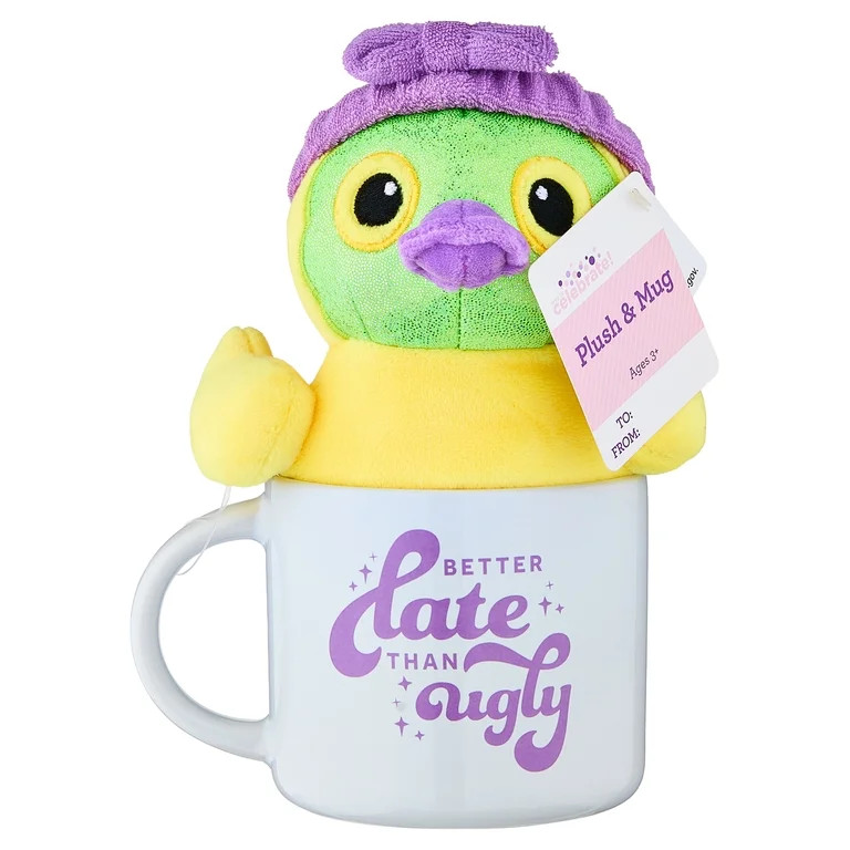 Facemask Duck Plush in Better Late Than Ugly Mug, Purple and White, Mother's Day by Way To Celebr... | Walmart (US)